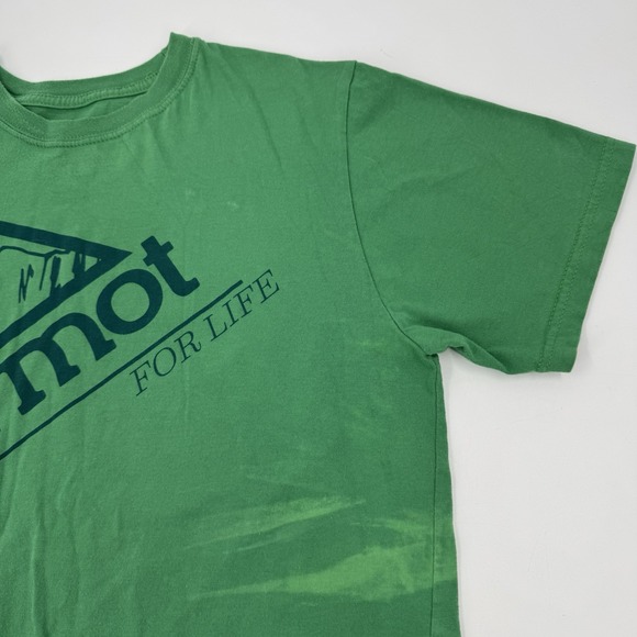 MARMOT for Life Nice Green 1974 size M Tee Shirt Cotton‎ Interesting Dye Pattern - Picture 10 of 13
